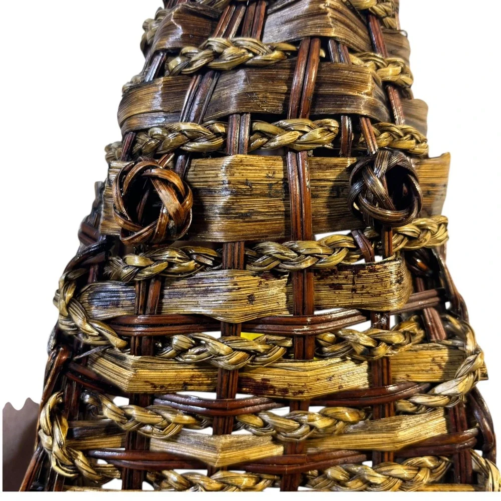 Woven Cornucopia Basket Horn of‎ Plenty Thanksgiving Harvest Decor Brown